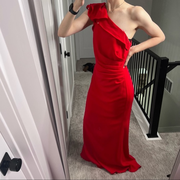 Red one shoulder dress - Picture 10 of 10